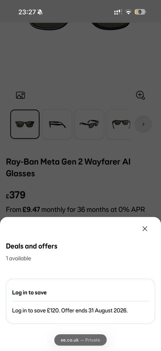 TA11MI8's tweet photo. @AutoInfatuation Still available mate, just create a EE account and the price will reduce to £259. https://t.co/5IQtfvR0qo
