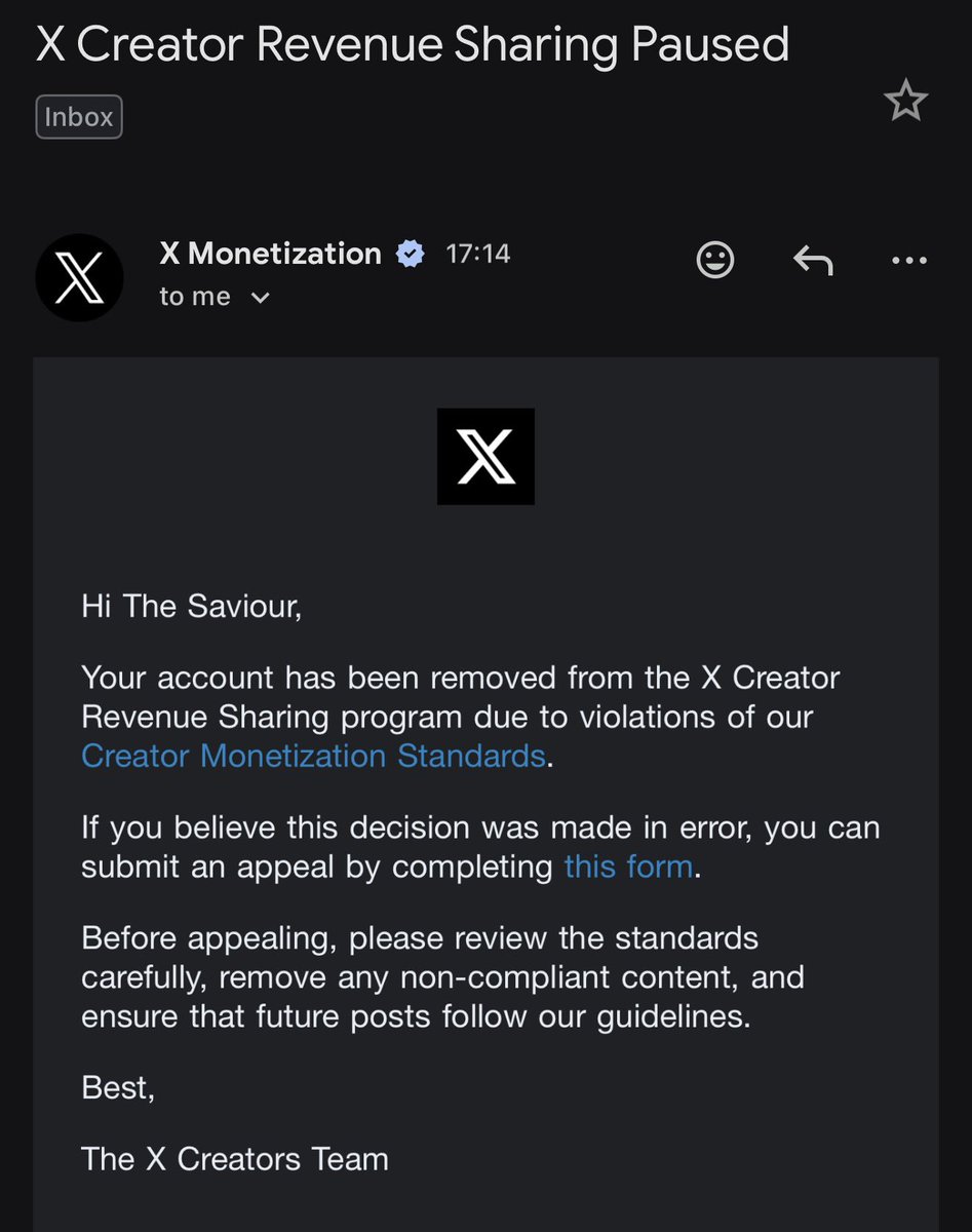 TheSaviour's tweet photo. This is the price we pay for posting about Palestine on X. https://t.co/X1P1IgxQd7
