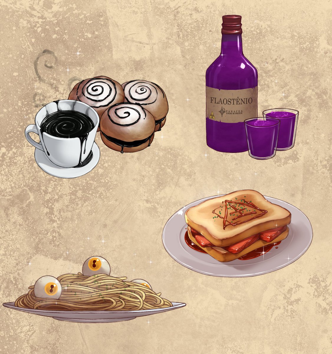 DailyOceano's tweet photo. Tipo q tal um Sanduba do Diabo?

Ou um Cafézinho Espiralado com Sonhos Recheados de Morte?

Ou um Macarrão ao Alho e Olho?

Ou um shot de um elemento novo e caótico da tabela periódica? https://t.co/kayNxZasKd