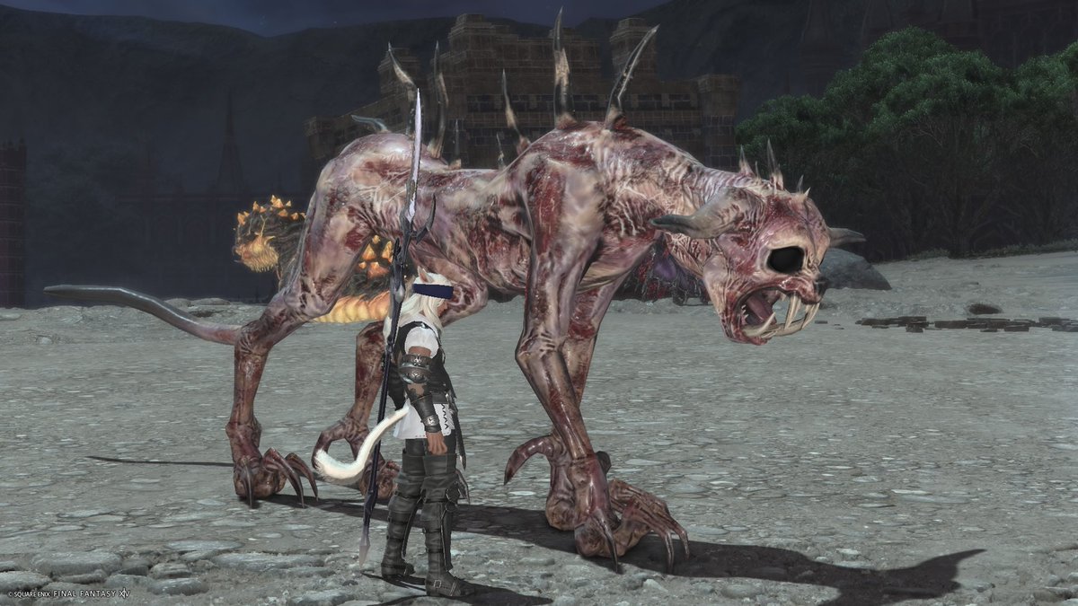 sbmgod14's tweet photo. 北征にいるゾンビ犬見に行ったけど普通にこわかった　ヤンサにこのタイプのモンスターいたよねって話したらフレからすぐタオチュアン？って名前出てきた　そうでしたそうでした　黄金のレガシーって謎にゾンビぢから高まってる https://t.co/IGV5jin7Gh