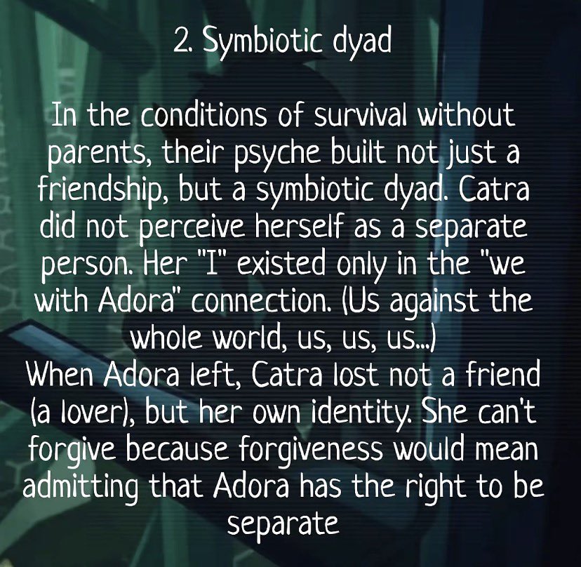 mieuxzs's tweet photo. this catra analysis on why she didn’t leave the horde to join adora is so well put and considered things even i hadn’t https://t.co/7TSQxqtfGX
