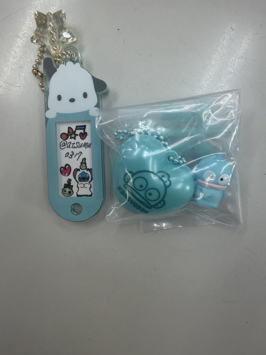 atsumu0317's tweet photo. 【交換】
サンリオキャラクターズ バルーンポップチャーム&amp;グミ
【譲】
ハンギョドン
【求】
シナモロール、ポムポムプリン、マイメロディ
郵送若しくは天神手渡しでの交換希望です。
お心あたりの方がいらっしゃいましたら、検索からもお気軽にお声がけください。 https://t.co/mQULSkNPyN
