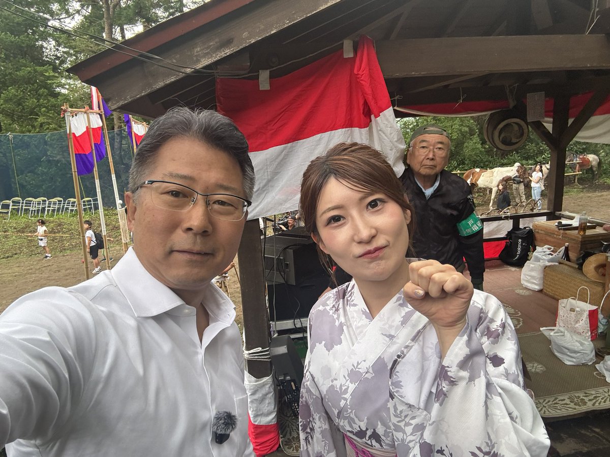 elina_oku's tweet photo. 八戸騎馬打毬2026
宝塚歌劇団元星組トップスター　北翔海莉さん
南部家16代当主　南部光隆さん
衆議院議員　神田潤一さん
素敵な方々との出会いに感謝🤍🐴 https://t.co/2MTotjtAvs