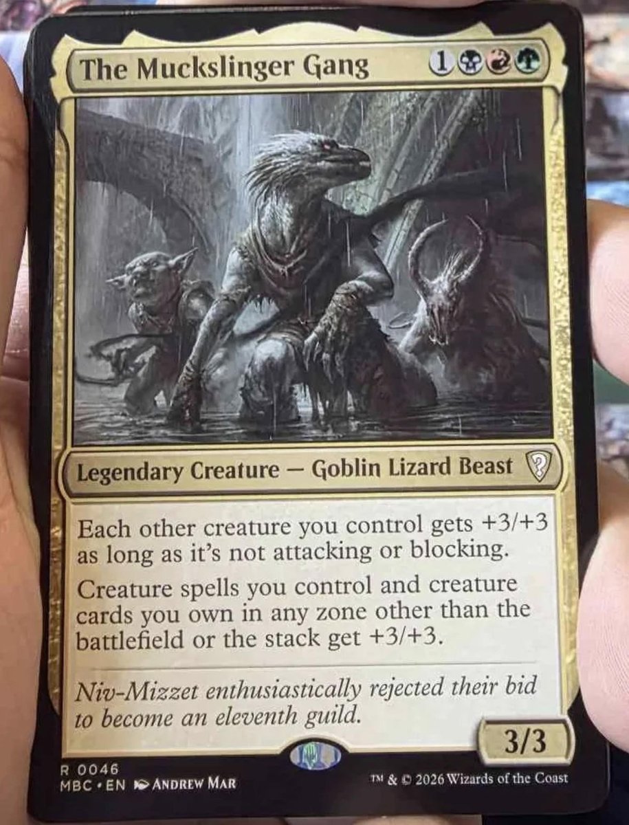 UntapDeck's tweet photo. Muckslinger Gang is so hilariously strong and weak XD

That squirrel though 🤘

(Mystery Booster Commander Edition)

#magicthegathering #mysterybooster https://t.co/kF0lwxIHzQ