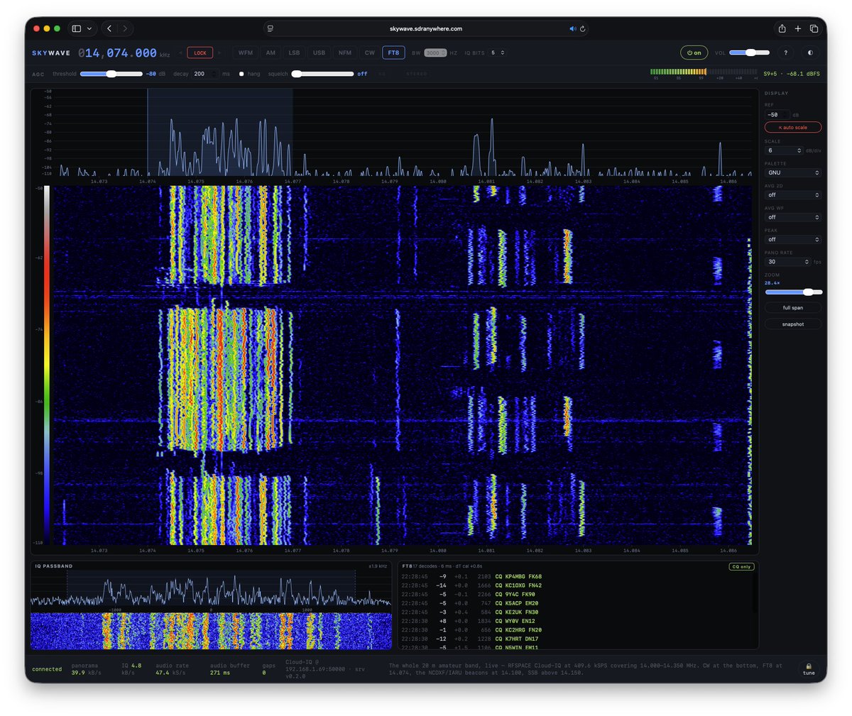 ibelings's tweet photo. MIT-licensed FT8/FT4 decoder in Rust. Every other one I found is GPL or has no license at all. One dependency, runs in the browser via wasm.

https://t.co/YQOZxe6f38 https://t.co/o2izYXB2Tt