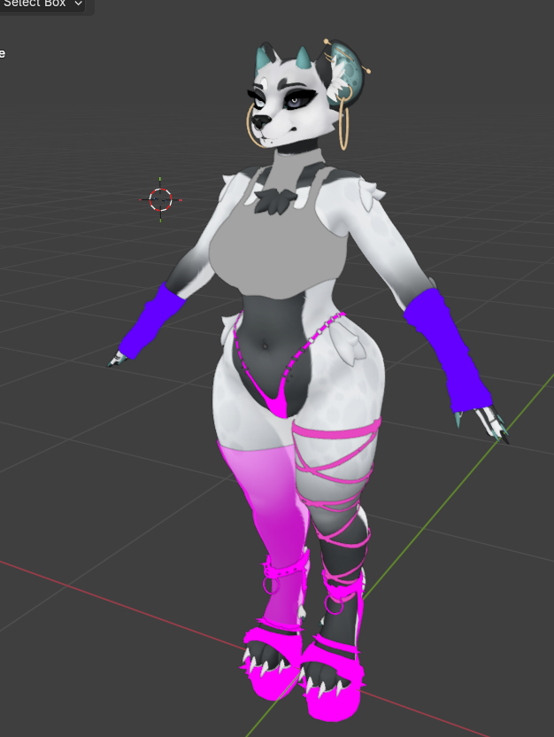 GhulMonster's tweet photo. Stopped being lazy and did my horn textures so it looked like they came out of my head properly. 

Did a lot of sculpt adjustments for the body, new clothes and accessories. Getting it ready for unity 

#furry #vrc #vrchat #blender #foxipaws #hyenid #anthro https://t.co/EjdI4DKsoI