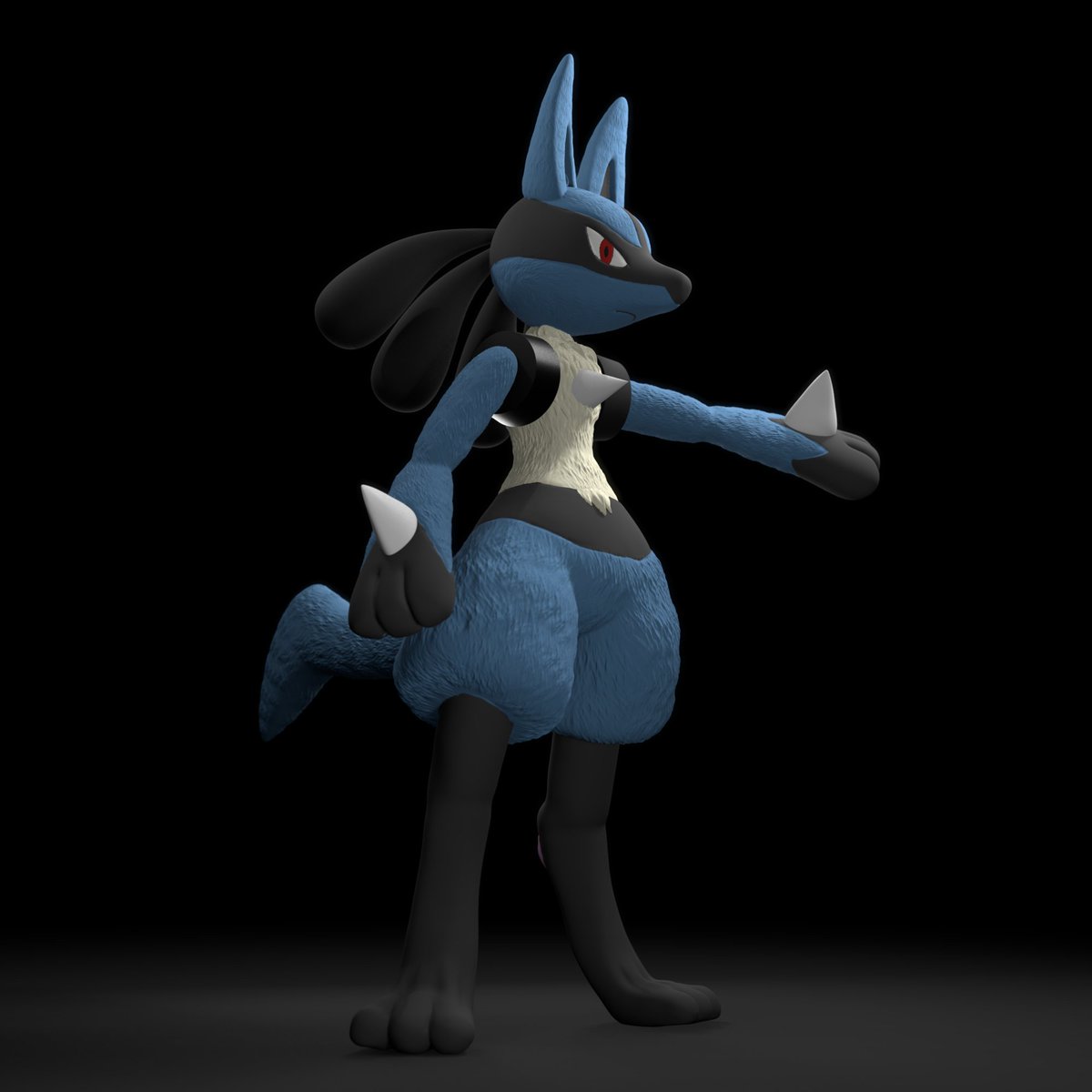 ponta3568's tweet photo. ルカリオスカルプト
＃blender https://t.co/lBKKjtQ7DH