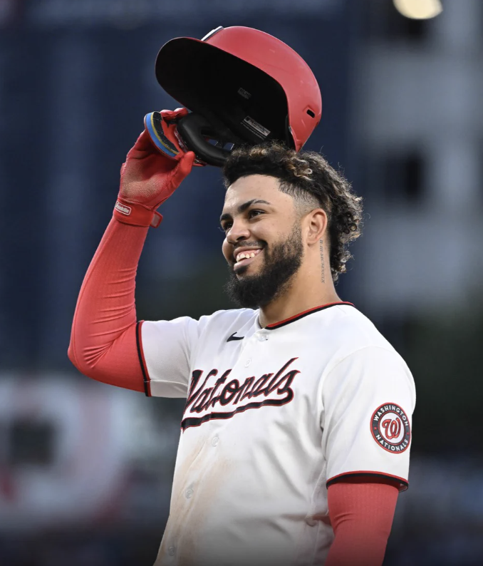 starsstrikesbb's tweet photo. Always had an 80-grade smile, even when we were a 20-grade team.

Proud of him for finally figuring it out and becoming the hitter we all knew he could be.

At the time of his departure, Luis Garcia leaves the Washington Nationals 7th in franchise history in games played (708), 6th in doubles (138), 7th in hits (677), 7th in RBIs (345), 10th in runs scored (310), and 12th in home runs (81).

Go be great in the Bronx, Lui. We'll miss you 🫡