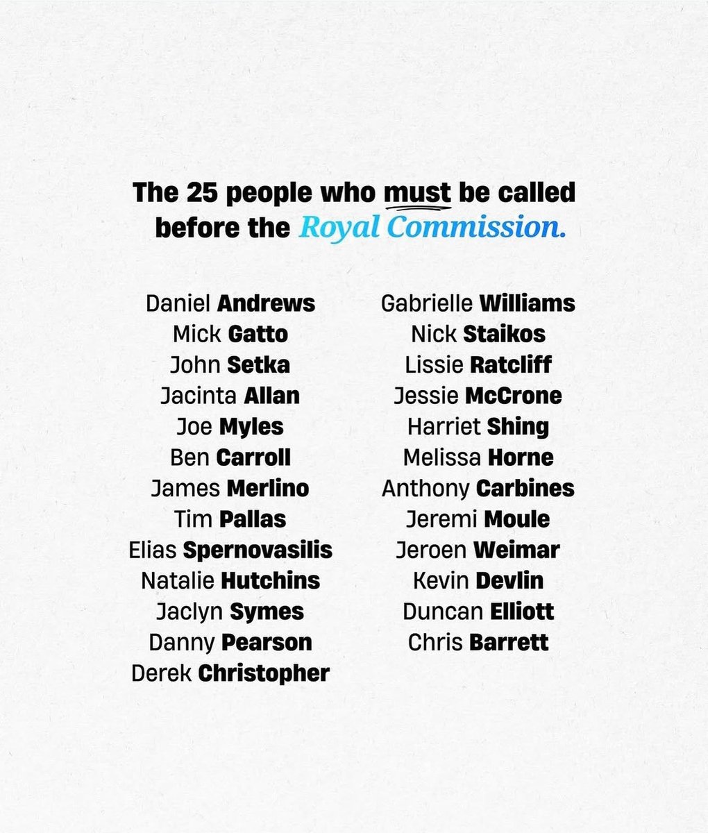tonytardio's tweet photo. The Liberals have put out this list of 25 people they want to appear before a royal commission into the building industry . I guess it is now over to Benny . https://t.co/N3JDjx1tGe
