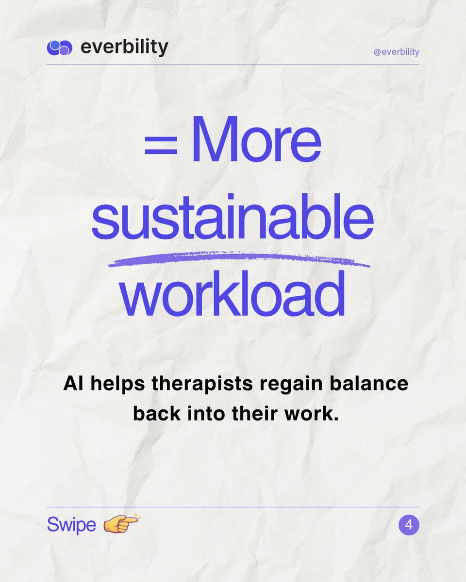 everbility's tweet photo. Why are therapists adopting AI so quickly?

Two years ago, AI felt like a taboo topic. Fast forward to now, therapists are joining Everbility at rapid speed.

Swipe to see why --> https://t.co/rgkV0oFAAk