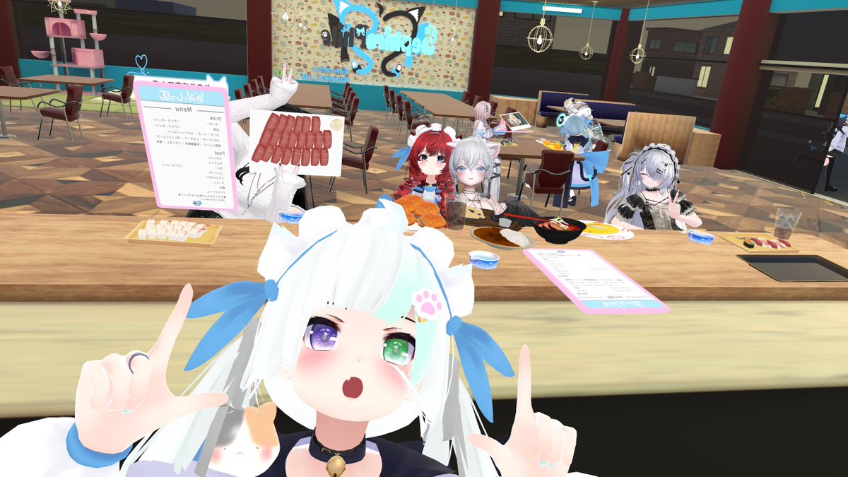 昨日はみみとしっぽ ご来店ありがと(*ฅ́˘ฅ̀*)にゃ♡ みかりんさんのお