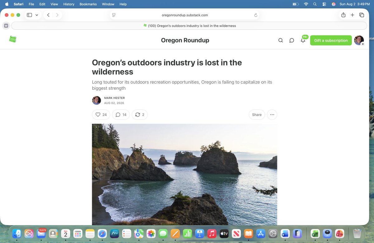 CustomHester's tweet photo. My Oregon Roundup column looks at reasons that Oregon's #outdoors industry underperforms: "It’s hard to attract jobs when you treat businesses and their customers as intruders who must follow an elaborate set of rules for the privilege of being in Oregon. https://t.co/XpKzlG6eO3 https://t.co/e8PojesL30
