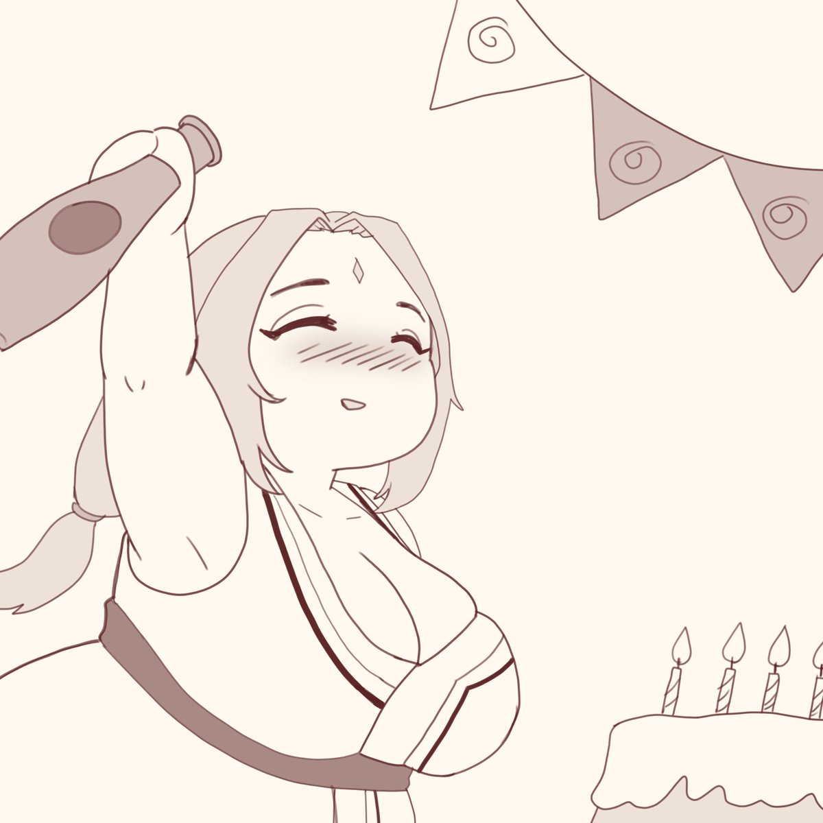 mrmorfeo675's tweet photo. I didn't know it was Tsunade's birthday today. It's a shame we didn't do something more elaborate for her.

Happy birthday, Tsunade! 🎂🎉

Next year there'll be better fan art. The day caught me by surprise. https://t.co/x7c5iPEEjE