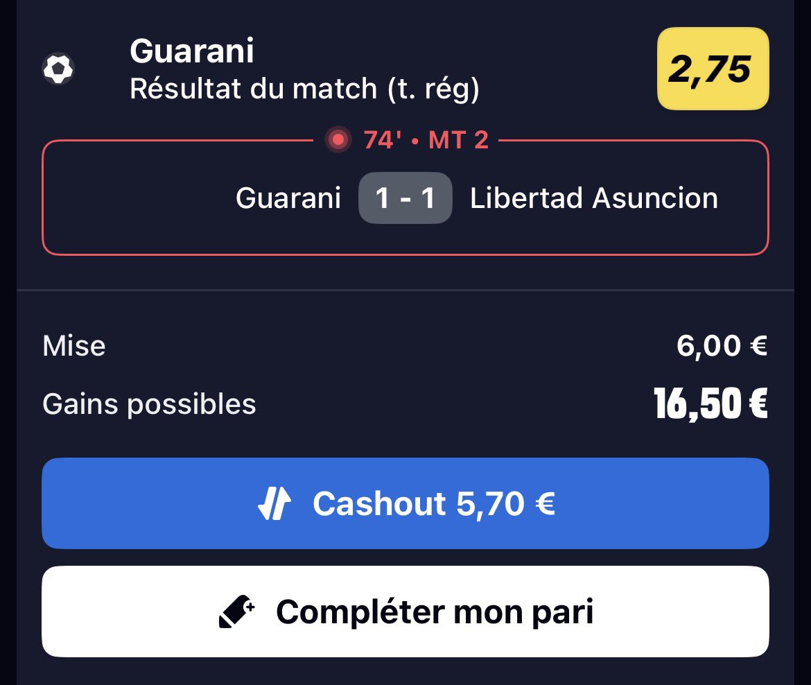 MT7_Pronos's tweet photo. pas le plus convaincu ici
1-1 
74’ https://t.co/RYI8I2Ut79