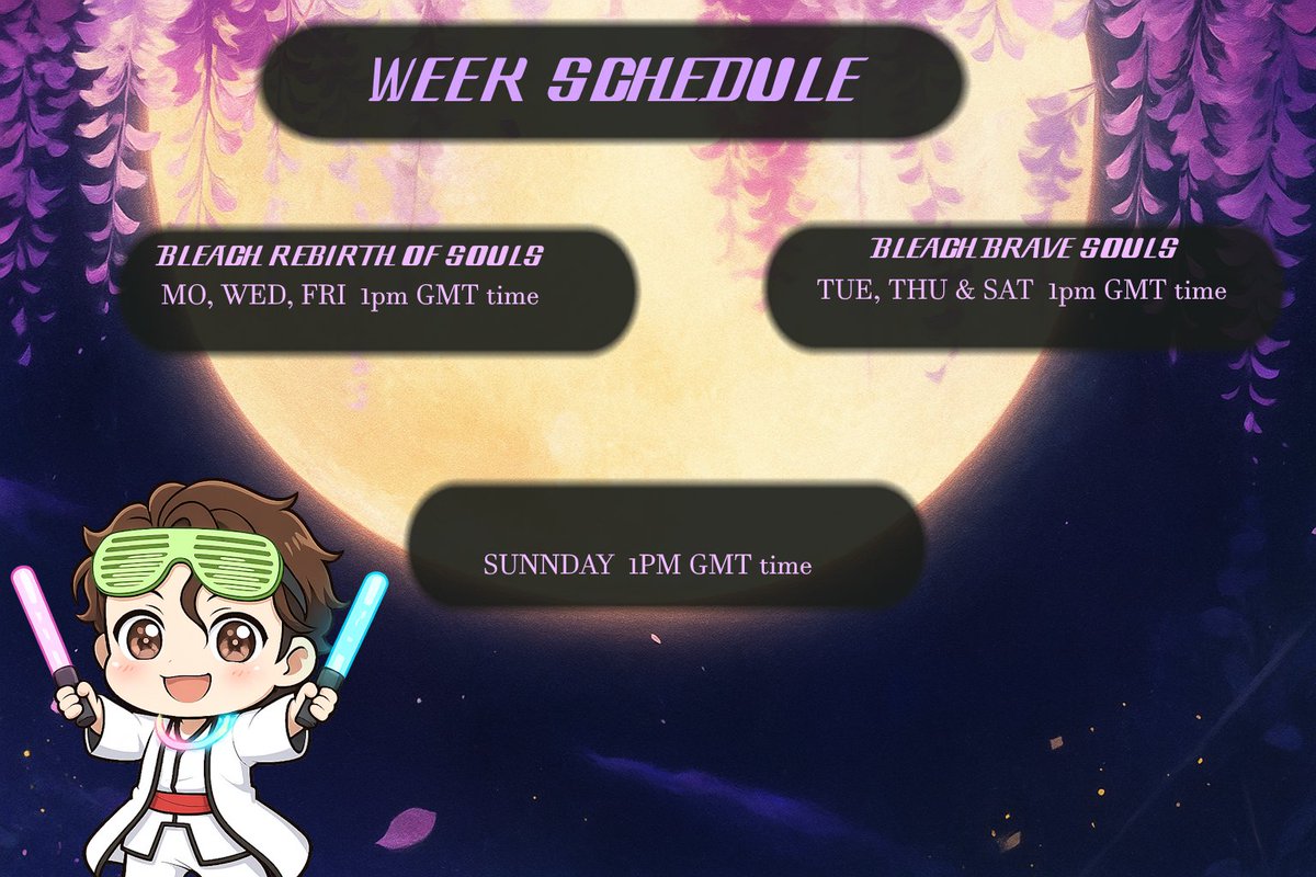 KBarth34724's tweet photo. Week Plan for the Week 3.Aug-9.Aug https://t.co/P9RrDIFd0T
#BLEACH #BLEACH2026 #BraveSouls #youtube #gaming_news #GamersUnite #letsplay #gameplay #BleachBraveSouls #video #youtubegaming #GamingClips #gamerbf #aizen #ichigo #news #gachaguainpanic #anime #manga #tybw #GamingPC https://t.co/O1NxH0w6BK