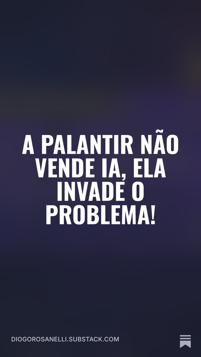 diogorosanelli's tweet photo. A IA não fracassa no modelo. Fracassa na implantação.
A Palantir entendeu isso cedo: valor não nasce na demo, mas quando dados, sistemas, processos e decisões entram em operação.
#IA #Palantir #FDE
https://t.co/ifVtrOGrbG https://t.co/B9C0Um5ZgO