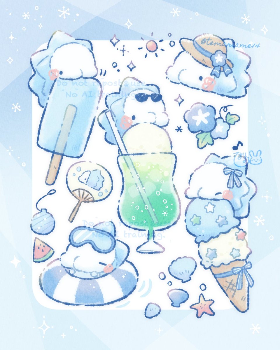 temariame14's tweet photo. 夏のユキハミちゃん❄✨

#ユキハミの日 https://t.co/Cn5x53vKZL