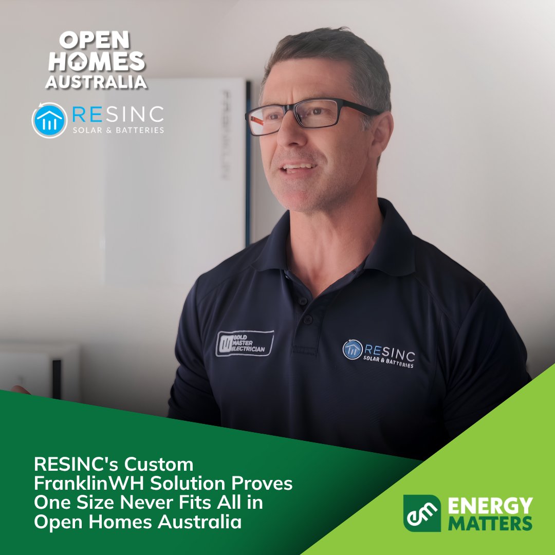 energymattersau's tweet photo. Not every home needs the same solar and battery system.

In the Season 9 finale of Open Homes Australia, RESINC Solar & Batteries showcases why custom energy solutions deliver better outcomes. After Cyclone Alfred left this stunning Northern NSW property without power for 12 days, the homeowners wanted more than lower electricity bills. They wanted true energy resilience.

Discover how RESINC designed a tailored FranklinWH solar and battery system with unique generator integration, providing reliable backup power when it matters most.

Read the full story and learn why every home deserves a solution designed around its unique needs 👉 https://t.co/jvQdUw3nNw