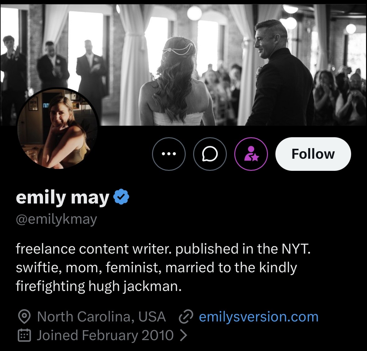ShitlibRapist's tweet photo. “I’m so happily married I have to project the image of another man onto my husband” What a fucking whore you are, holy shit.  https://t.co/c3OcsiAqgk https://t.co/yUonIqeeDS