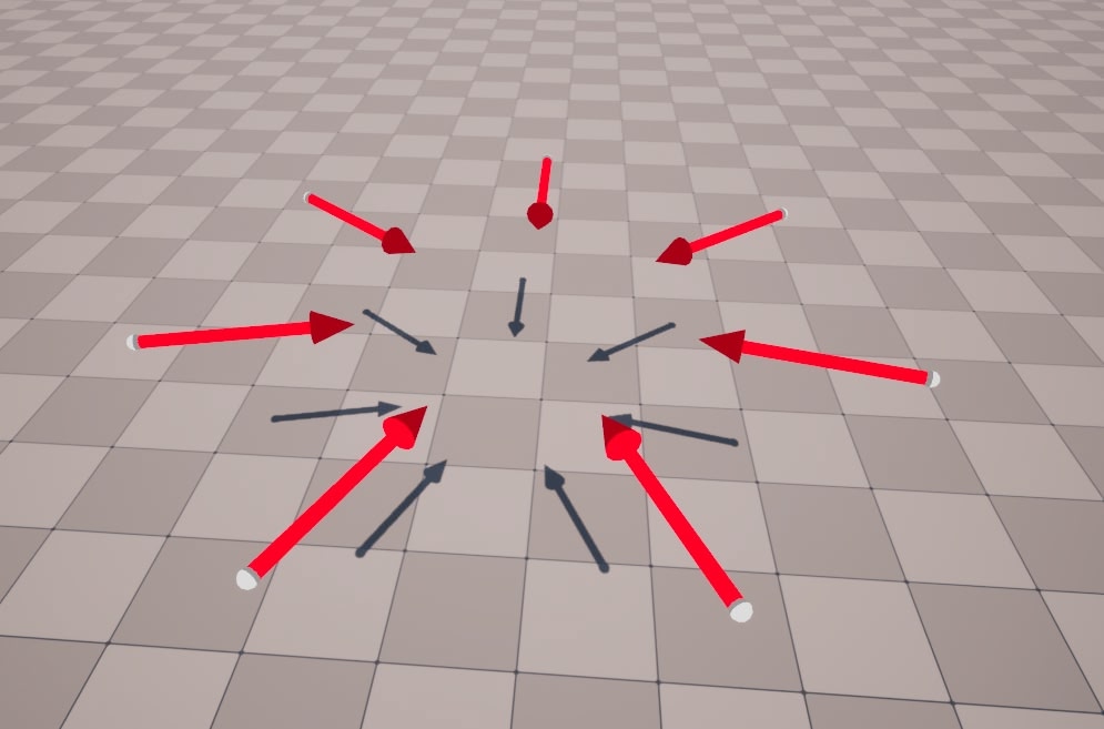 Tezenari's tweet photo. Pair it with another new upcoming utility called "Locations To Facing Transforms" to get target-aware rotations.

Face inwards towards the provided target location, or outwards away from it. https://t.co/4UD83JQmV9
