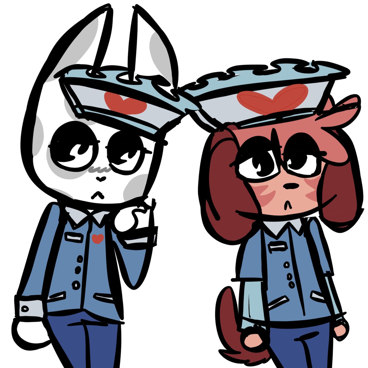 badwareposting's tweet photo. #animalhospital my first drawing of headnurse was actually so ugly I hate it

I really think I drew them cute here but I think I still gotta work on how I draw nurse because I kinda dislike it https://t.co/nWfNspYsMq