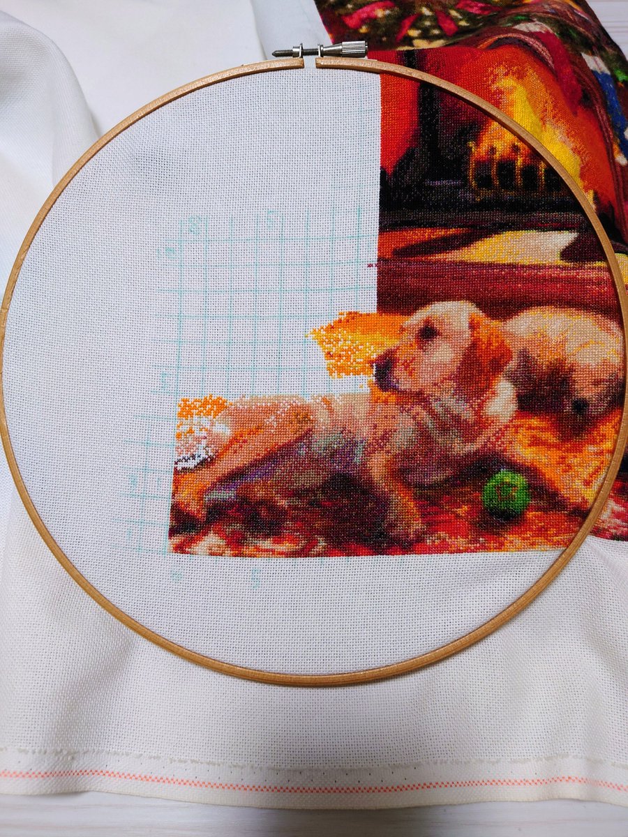 SOU_1221's tweet photo. 〈９００日目〉
わんこ進んだ！

#クロスステッチ
#刺繍 #HAED

Christmas Puppies
Dominic Davison https://t.co/q5nLEBMhoN