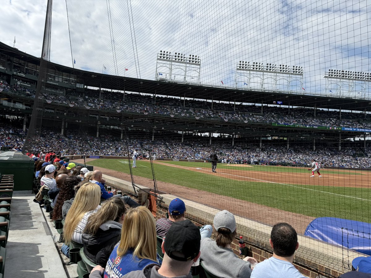 ryanburdue's tweet photo. I have now attended 3 Cubs games this year and they’ve lost all 3. I’ll stop going now. Sorry guys. #Cubs #badluck https://t.co/tA2IzEVhwJ