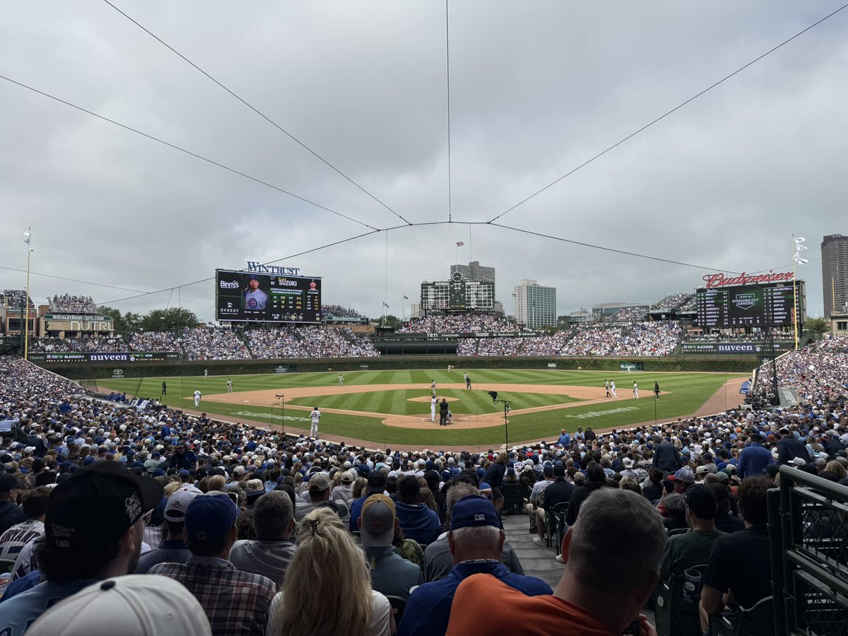 ryanburdue's tweet photo. I have now attended 3 Cubs games this year and they’ve lost all 3. I’ll stop going now. Sorry guys. #Cubs #badluck https://t.co/tA2IzEVhwJ