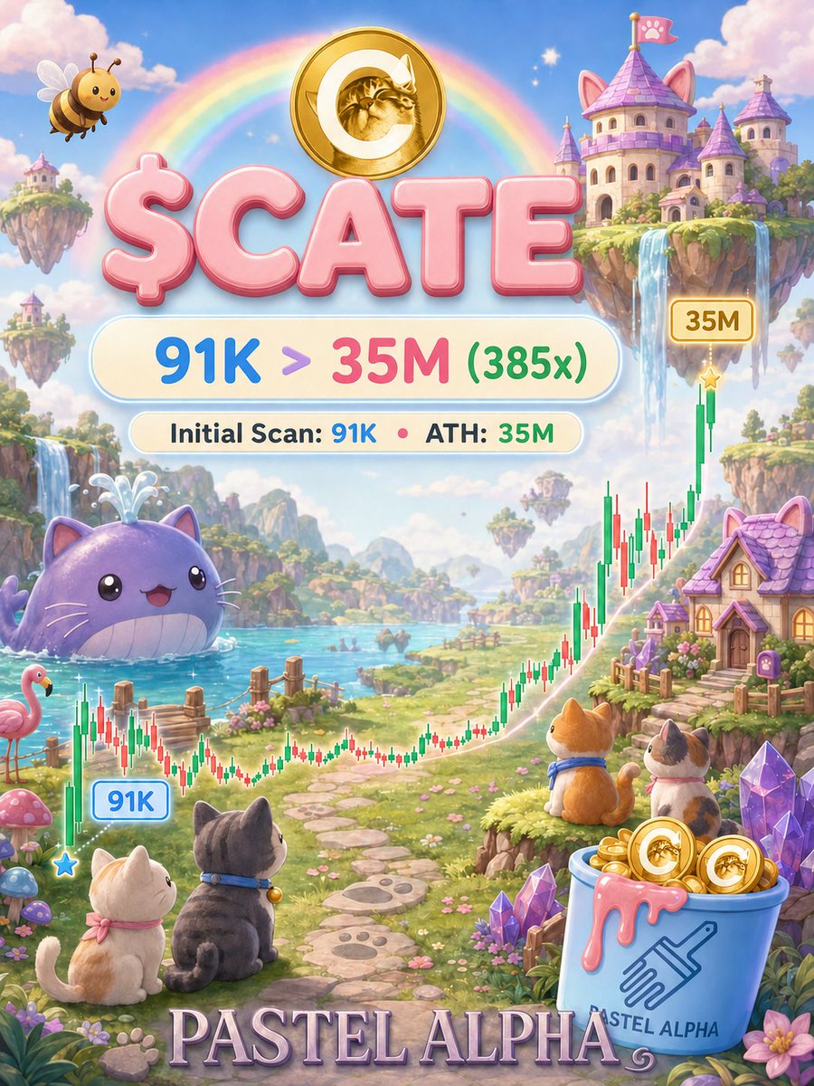 PastelAlpha's tweet photo. lil update on Catecoin:

$CATE 91K > 35M (385x)

pls post your cutest cat pics in the comments to win a free trial to Pastel Meowlpha 😻 https://t.co/WbX0hgkcFd