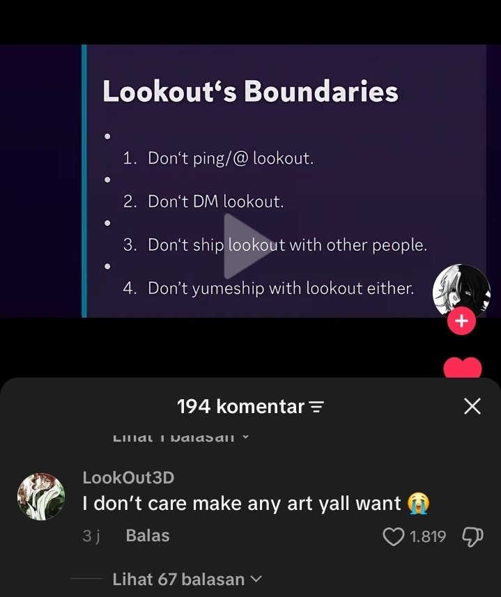 mo50133's tweet photo. I'm confused is bro care about his bounderies or not? Is he actually doesn't mind that we draw a ship art right?😭😭 #lookout3d #lookout2d #potpc #grox3d https://t.co/TWkQf26X2Z
