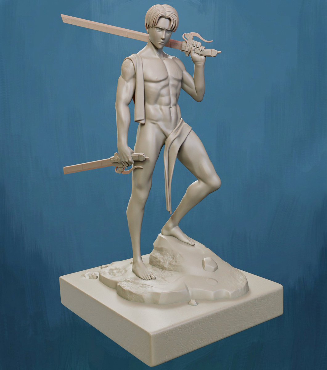 S3rg_CG's tweet photo. Levi Ackerman – Humanity's Strongest Soldier | Stylized Sculpture https://t.co/VW0iBrvn4n