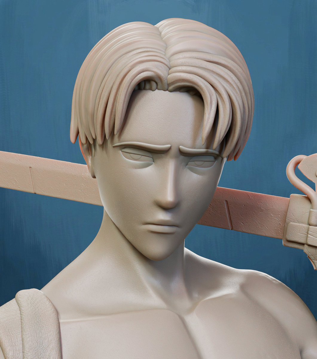 S3rg_CG's tweet photo. Levi Ackerman – Humanity's Strongest Soldier | Stylized Sculpture https://t.co/VW0iBrvn4n