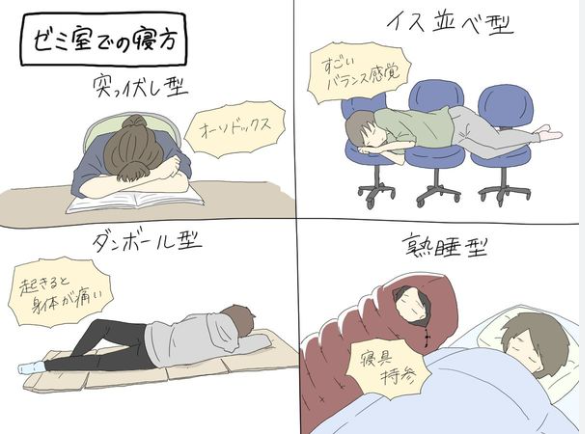 093kazuhiro's tweet photo. @omochi___2001 ゼミ室で仮眠だ・・・ https://t.co/tLNTNnJEy2