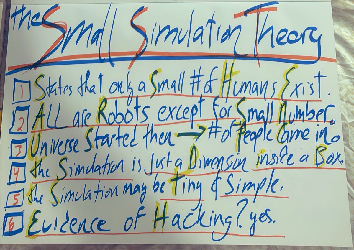 michaelpavolott's tweet photo. The Small Simulation Exit Strategy Theory: there are only 17 people that exist. I can attempt to prove it. @amhitchens @shoe0nhead @grok @GadSaad https://t.co/kaIHoMwbQW