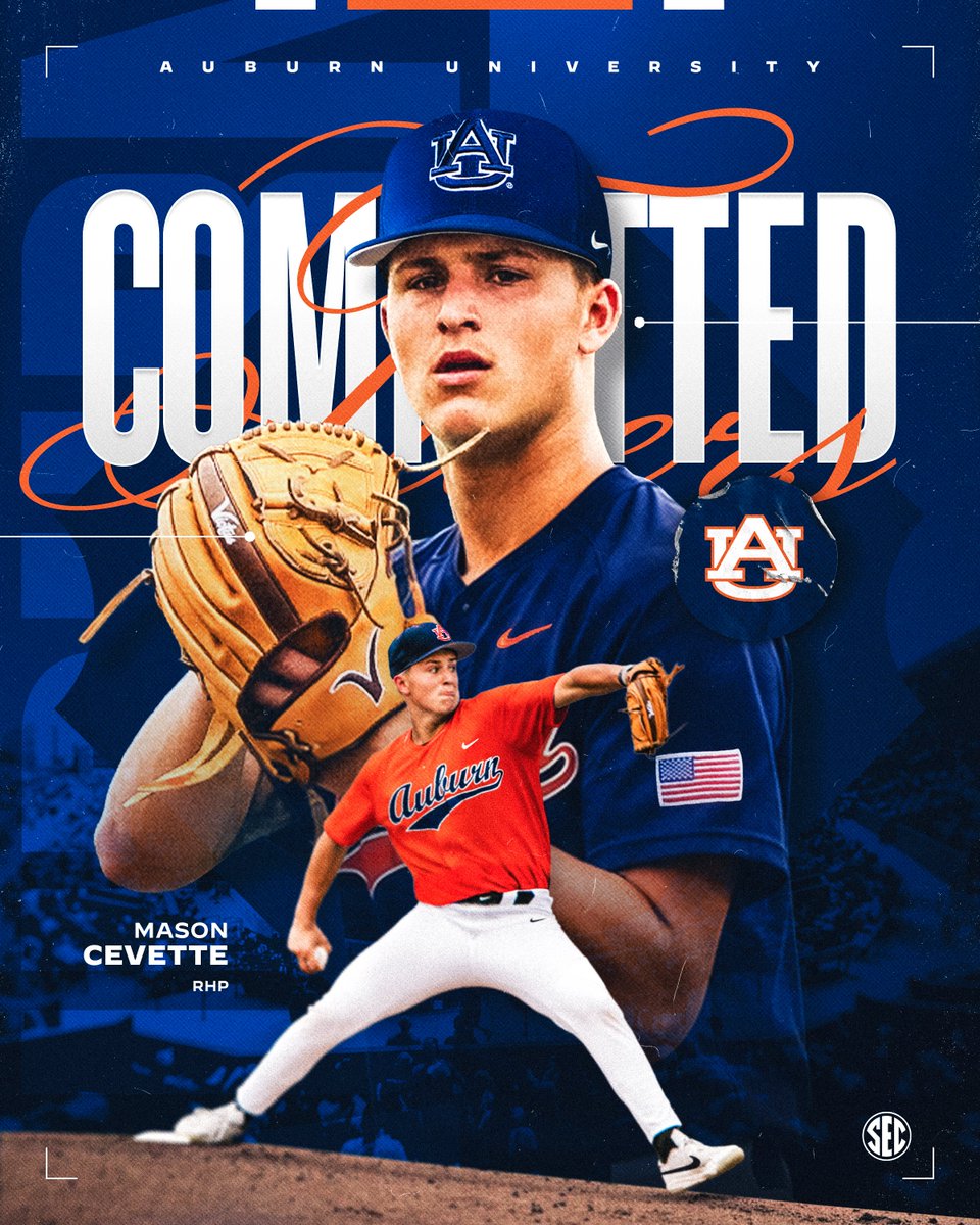 masoncevette9's tweet photo. All glory to God.

I'm incredibly grateful and excited to announce my commitment to Auburn University to continue my academic and baseball career.

Thank you to my parents, family, coaches, teammates, and everyone who has supported me along the way. I wouldn't be here without you.

Thank you to @3strikes_AU, @ETeafAuburnPC, and the entire Auburn Baseball staff for believing in me. It's time to work. 💪⚾️

War Damn Eagle! 🦅

#WarEagle #wde