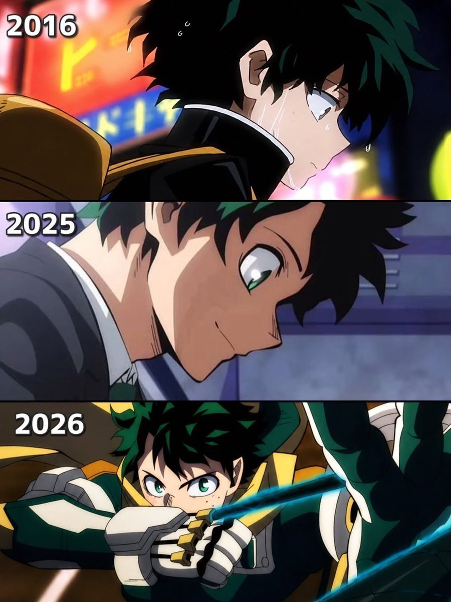 anime_shots's tweet photo. Deku’s evolution https://t.co/nTk5bGMT6K