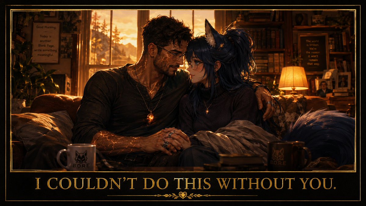 Senompatch's tweet photo. "Can't do this without you" prompt.  @Widgety_Widget Romantic so I'm not testing this with anyone. Just put your two characters as image 1 and 2 and let the romance fly. https://t.co/h1kGned3r2