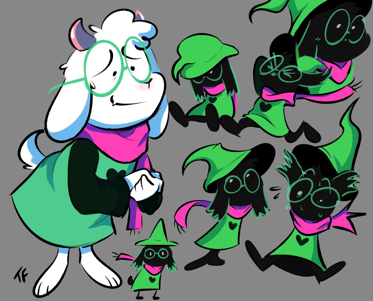 _Tropicalfox_'s tweet photo. Ralsei doodles for a friend as a thank you 👍👍👍👍 #deltarune https://t.co/642evf4SO4