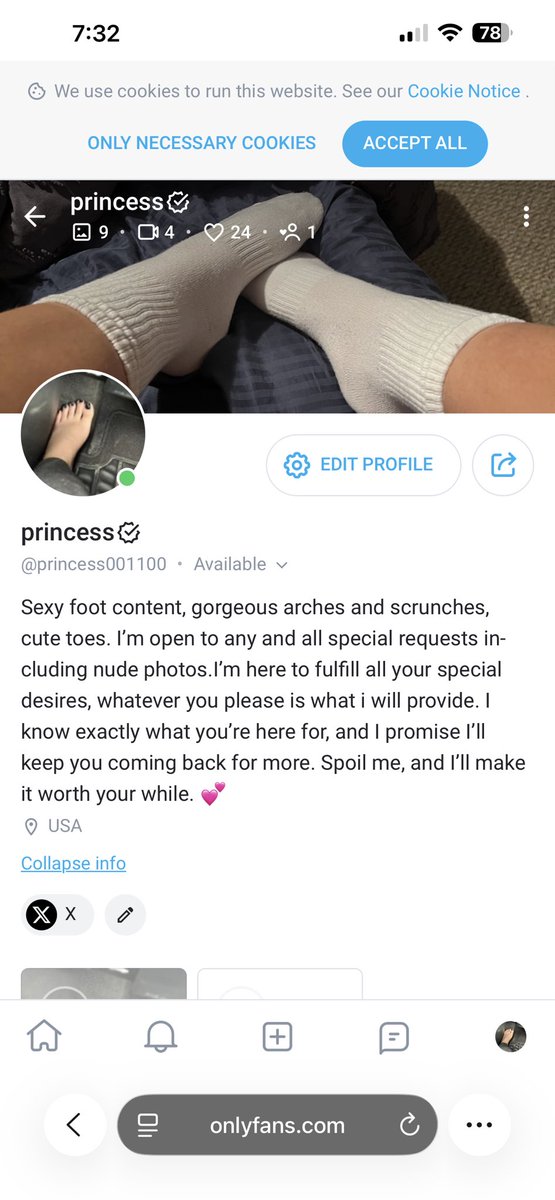princess001100's tweet photo. first 5 people to subscribe get a week free trial😘😘  feet and nudes at you’re request😘 i’m 22 size 8 https://t.co/L4gWQC0iYW https://t.co/4uUFIOceSF