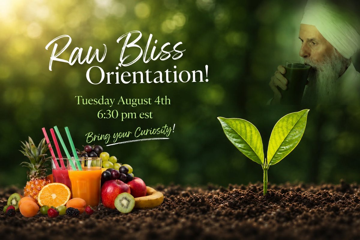 khalsahealing's tweet photo. Raw Bliss Orientation!
Tuesday August 4th
6:30 pm est

https://t.co/eP7klUJ551

Pay by August 3rd $135.

https://t.co/soRL82hHno
#summercleanse #rawfood
#self-healing #cleanse #detox #reset #wellness #juicecleanse #juicecleansechallenge https://t.co/3iGO1Vtb69