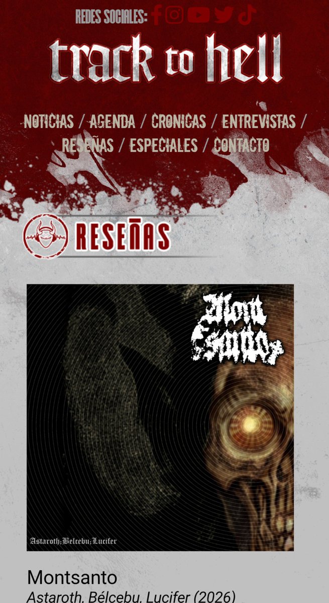 Montsantodoom's tweet photo. https://t.co/FiN7YocBpG
Reseña Que Se Agradece @tracktohell @thrishsesma Y Nos Permite Mencionar: La Escena Underground Presente En Las Sombras #montsanto #doommetal #stonerdoom #metal https://t.co/SOtB7DoDg2