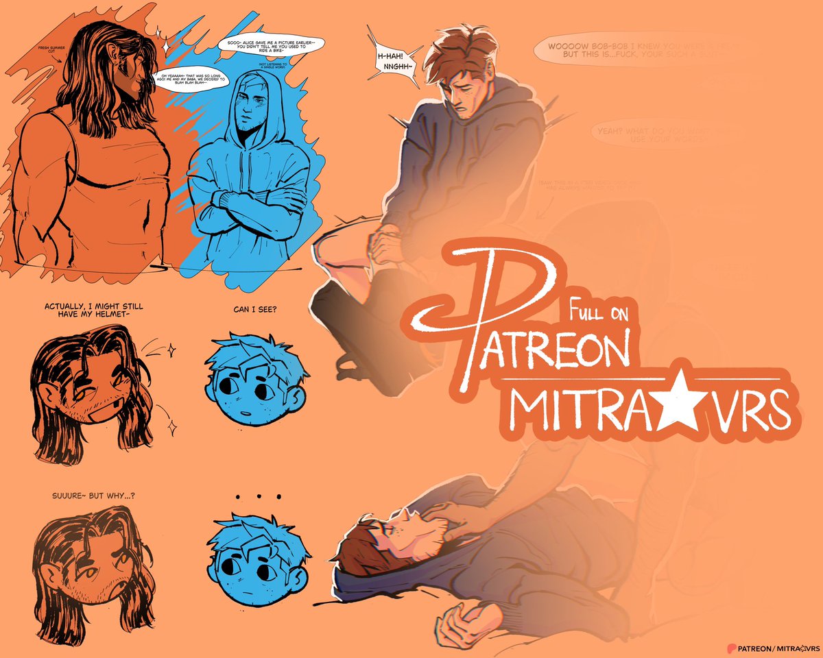 mitraavrs's tweet photo. just realized i never posted these here 😧 i dont mean to neglect posting on main but ive been mainly drawing nsfw lately , which goes into my patreon . anyway - here's the motorbae art from last month ! 
also i wanna thank everyone who's been supporting me monetarily , it means- https://t.co/QztXNauZ0P