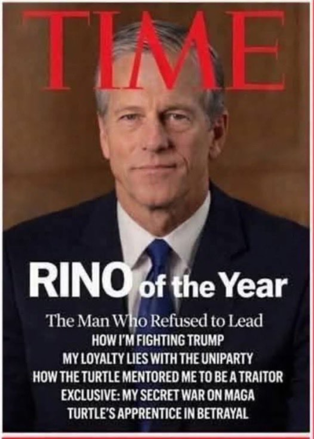 BasedAF1776X's tweet photo. @ScottPresler John Thune and The Rest of the RINOs need to be Primaried and Removed! https://t.co/tEIhE0WJYv
