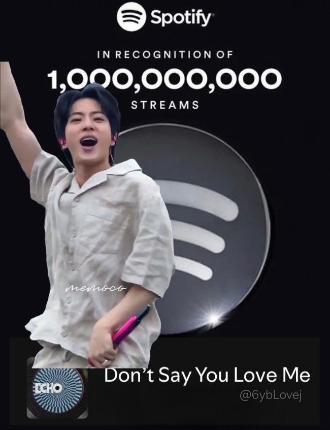 6ybLovej's tweet photo. 🌍️8/1付Spotify🌎️
#Dont_Say_You_Love_Me 
月末削除➖️450万4509

【10億まで1472万1006】
大丈夫‼️
今月中には絶対1B贈ろ✨🎁✨
ジンペンふぁいてぃーㅡん❤️‍🔥

DSYLM×100🐹🎵💕
https://t.co/JFKOiCukz7

1 BILLION PLAQUE FOR JIN
STREAM DSYLM TO 1B
#DSYLMto1B
#BTSJIN #방탄소년단진 https://t.co/K2a1Pu3yIC