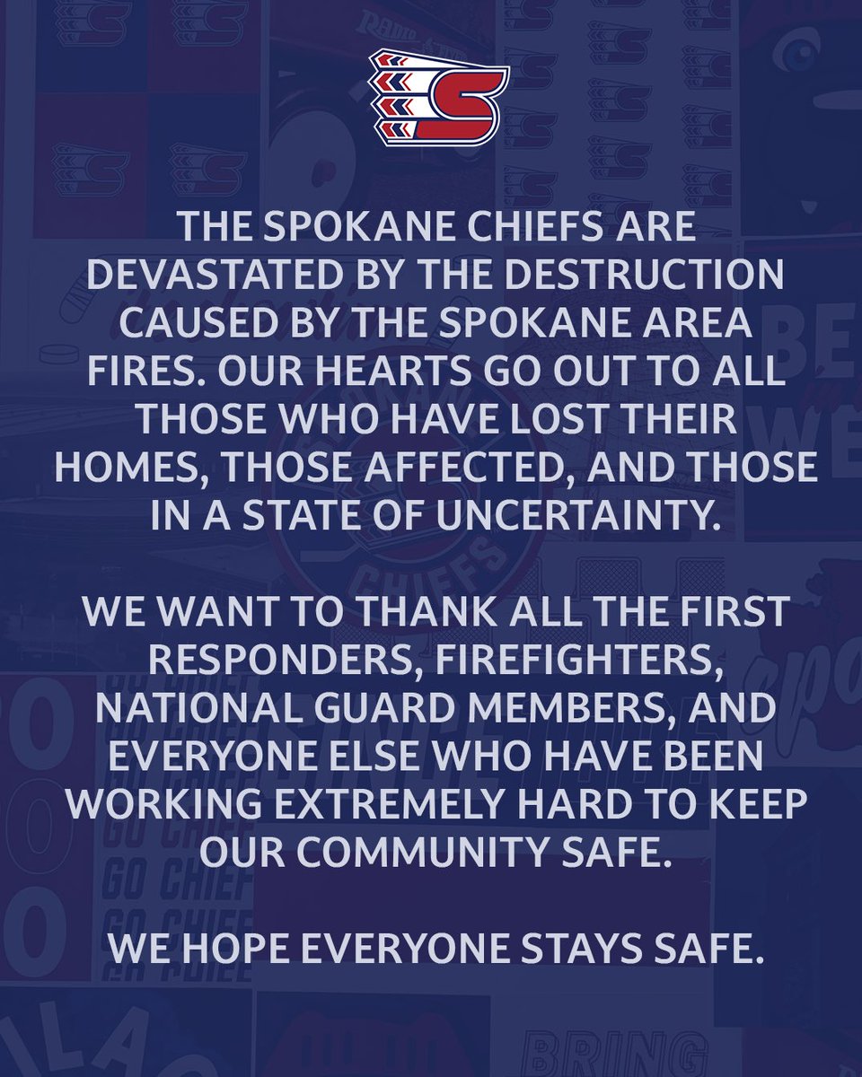spokanechiefs's tweet photo. The Spokane Chiefs Office will be closed tomorrow, August 3 https://t.co/YpGL9LShfr