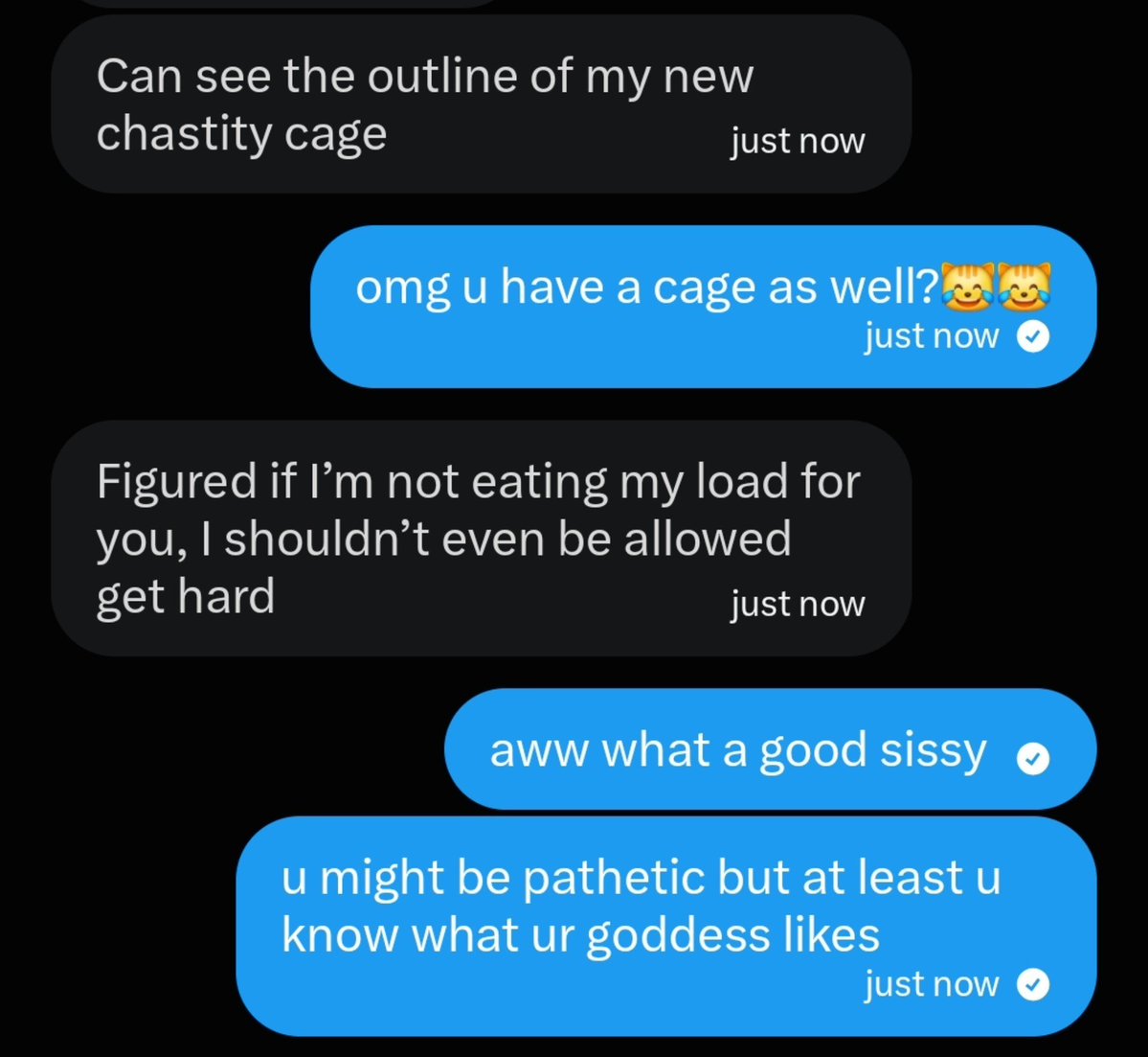 broke4j_'s tweet photo. btw if my subs aren't like this i dont want it

findom brat paypig sissy humiliation https://t.co/zZSe1en2UI