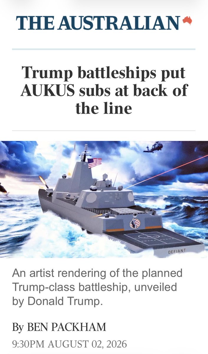DougCameron51's tweet photo. When will sanity, logic and reality be applied by the ALP to the warped fiction of AUKUS.
We hand over $Bs to the US and UK military/industrial complex, sacrifice our sovereignty and get treated as mugs. The optimal pathway becomes more flawed and unrealistic by the day! https://t.co/Jxrvd8ffHR