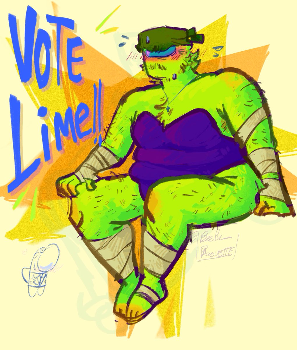 Beetle_Baguette's tweet photo. oooh you guys should totally vote for lime pretty pleaseee :)))

#amongusshow #blime https://t.co/KcBfnRZcMY