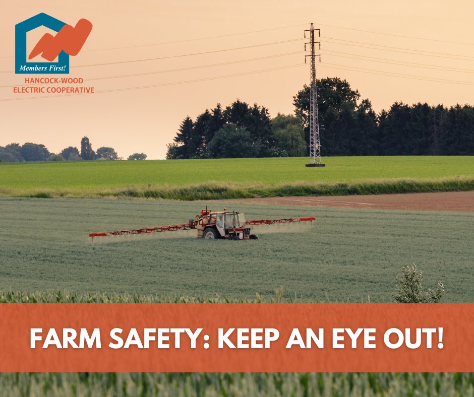 hwelectric's tweet photo. Always be mindful of electric poles and keep an eye out for wires and infrastructure when working your fields. A pull on a single guy wire can cause an outage and possible harm to you! Happy farming! #FarmSafety #KeepAnEyeOut ๐ https://t.co/wf8VTWF1FI