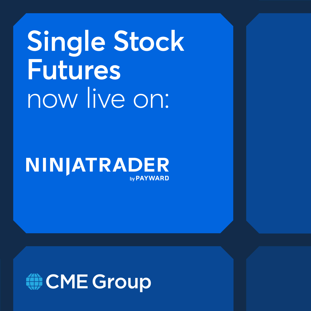 CMEActiveTrader's tweet photo. Big news for equity traders! Single Stock futures are officially live on @NinjaTrader 🔥

Trade names like $AMZN &amp; $META with the capital efficiency of futures.

$SAMZN $SMETA https://t.co/SmZmnSqu8k